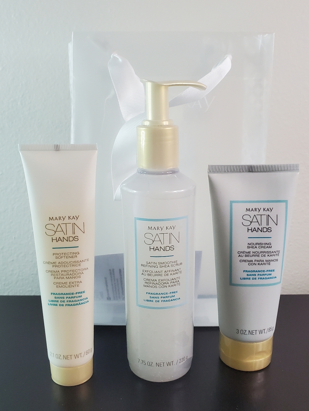 Mary Kay Satin Hands Pampering Set FRAGRANCE FREE Mothers Day Gift Full Size